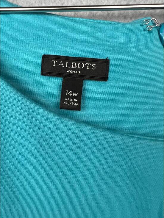 Talbots Womens Shift Midi Dress Size 14 W Casual Career Office Work Minimalist - Picture 4 of 10